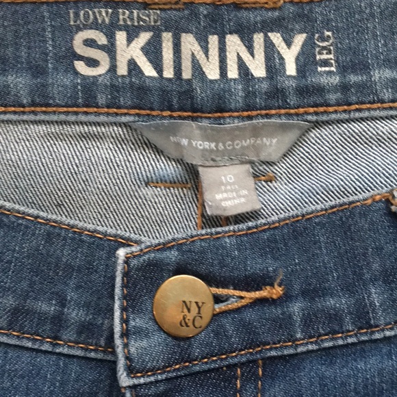 New York & Company Low Rise Skinny Jeans Sz 10 - Picture 5 of 6